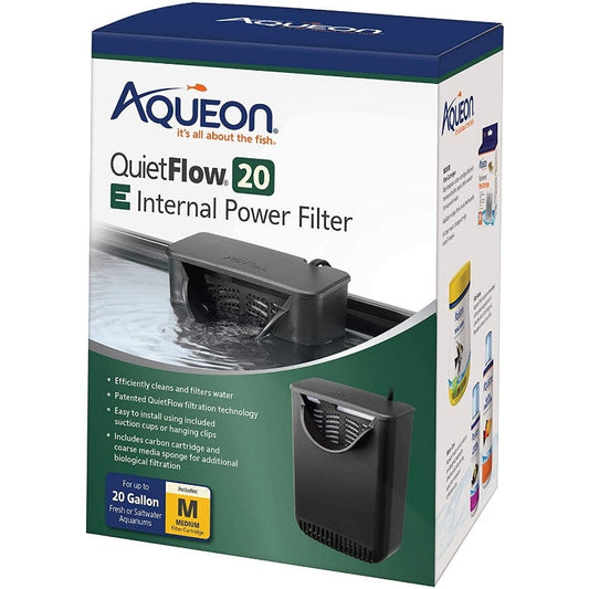 Aqueon Quietflow E Internal Power Filter for Aquariums, 20 gallon