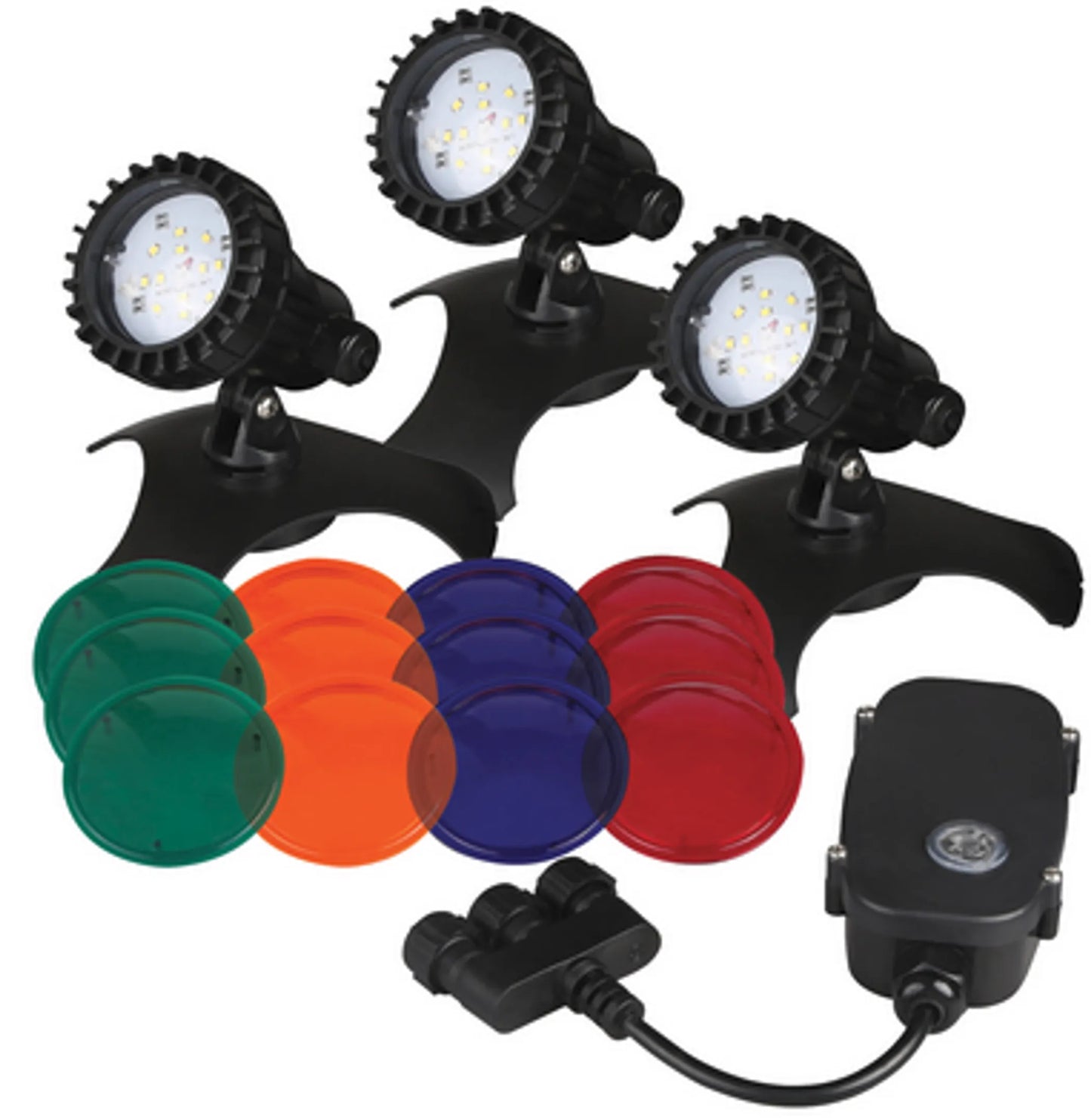 Danner Led Pond Light With Photosensor & Transformer, 2 Lights