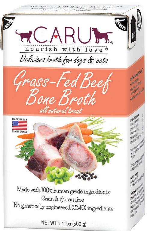 CARU Grass Fed Beef Bone Broth for Dogs & Cats