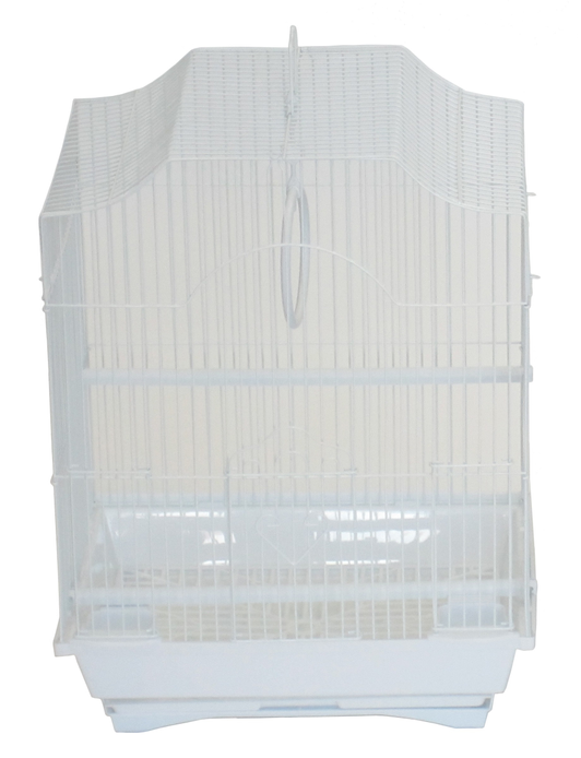 YML Cornerless Flat Top Cage, Small - 11"x9"x14", WHITE