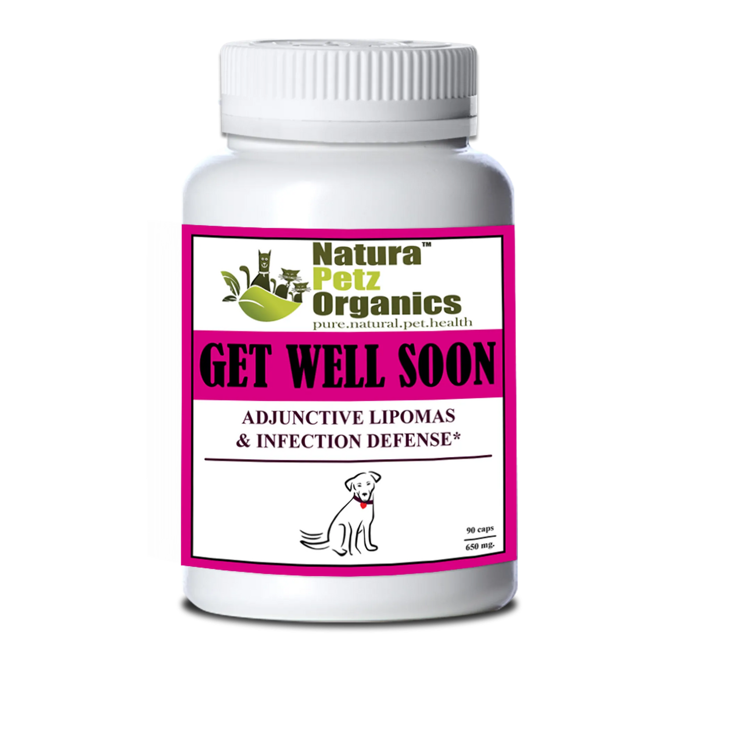 Get Well Soon - Adjunctive Lipoma + Infection Defense, DOG, 90 caps, no flavor