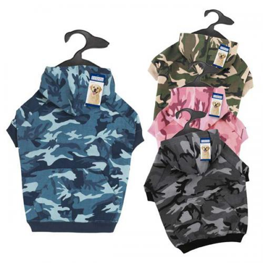 Casual Canine Camo Hoodie Medium Pink