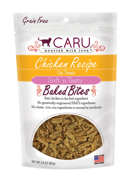 CARU Soft 'n Tasty Chicken Recipe Bites for Cats, 2.75 oz (Case of 12)