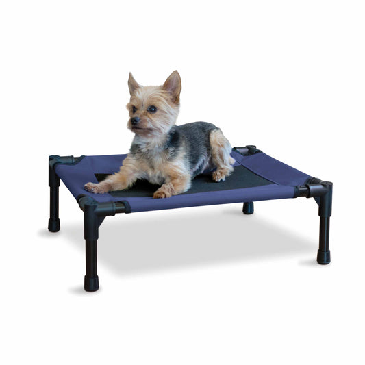 K&H Pet Products Original Pet Cot Elevated Pet Bed Small Blue 17" x 22" x 7"