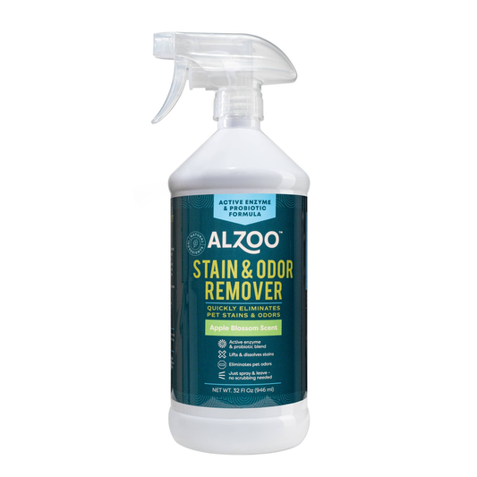 ALZOO "ALL NATURAL" Enzymatic Stain & Odor Remover, 16oz Apple Blossom