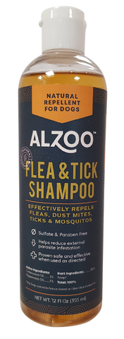 ALZOO "ALL NATURAL" Plant-Based Repellent Shampoo for Dogs, 12oz