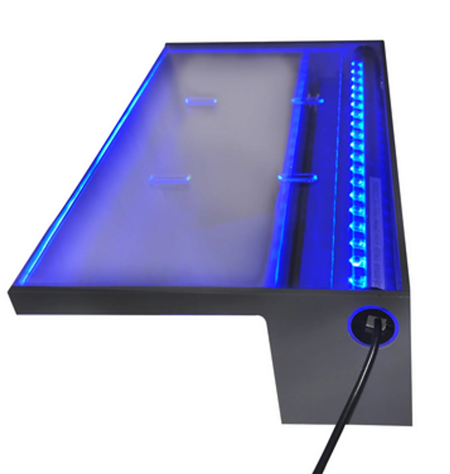 Danner Led Lighted Spillway. Blue Water Feature. 12" Wide Spillway, 12V