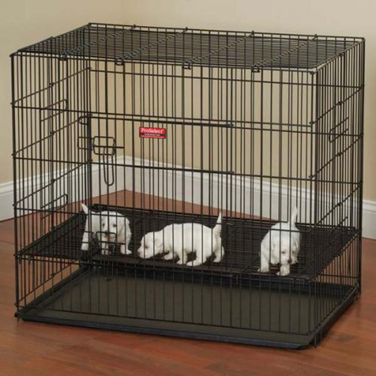 PS Puppy PlayPen w/Plastic Pan M Black