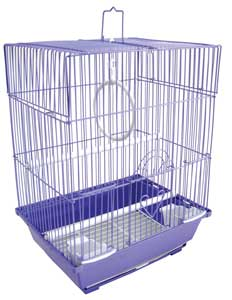 YML Flat Top Parakeet Cage, 11"x9"x14", PURPLE