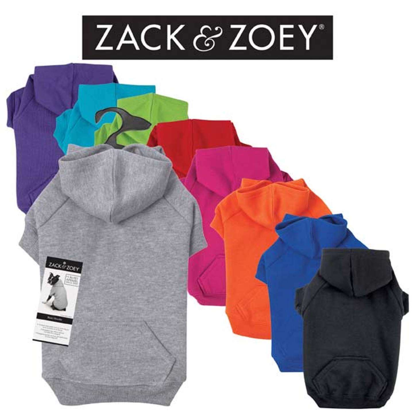 Zack & Zoey Basic Hoodie Large Dark Blue