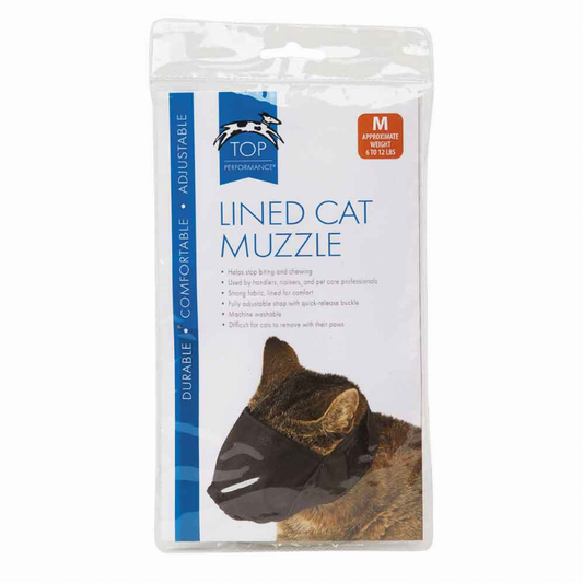 TP Lined Nylon Cat Muzzle, M 6-12lb,