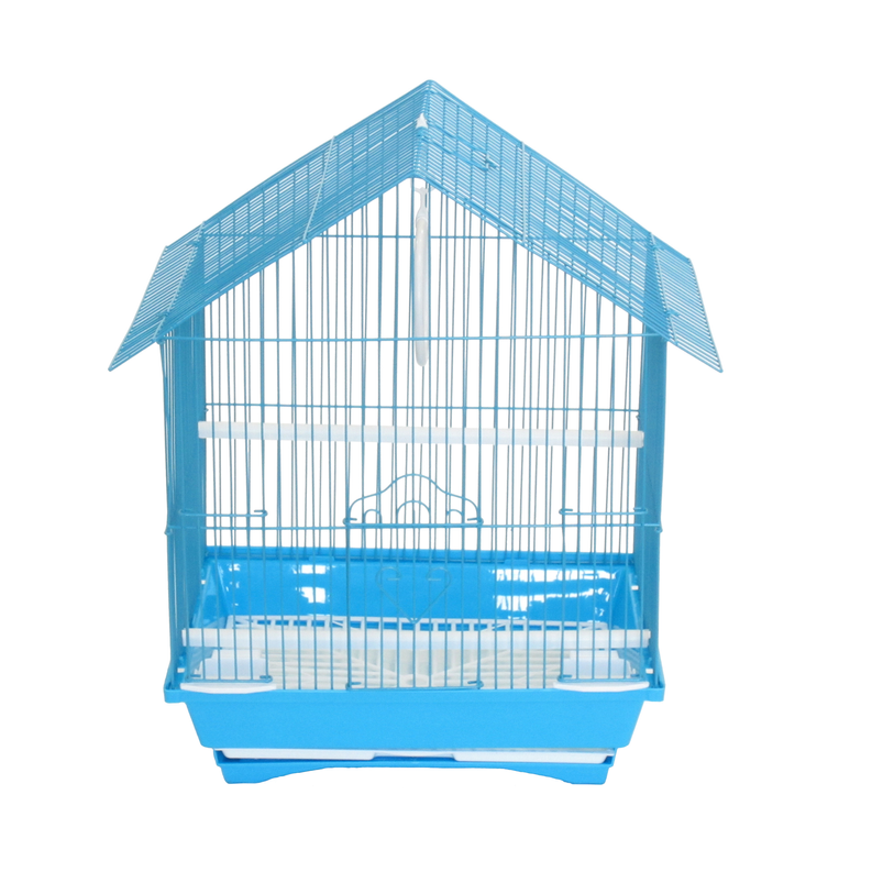 YML House Top Style Parakeet Cage, 13.3"x10.8"x17.8", BLUE