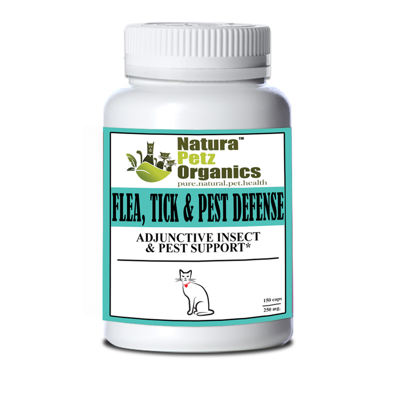 Flea, Tick & Pest Defense Capsules* Adjunctive Insect & Pest Support*, CAT 150 Caps / 250 mg.