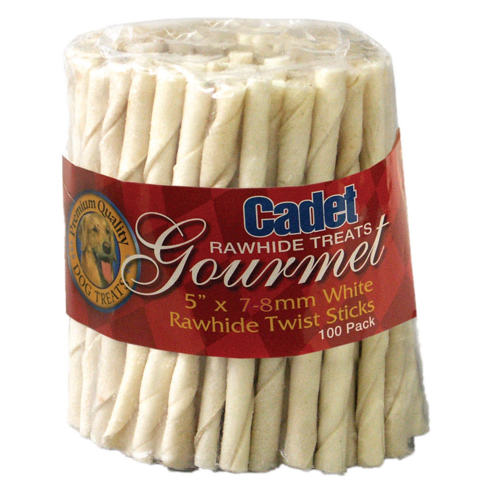 Cadet Rawhide Twist Sticks 5 inches 100 pack