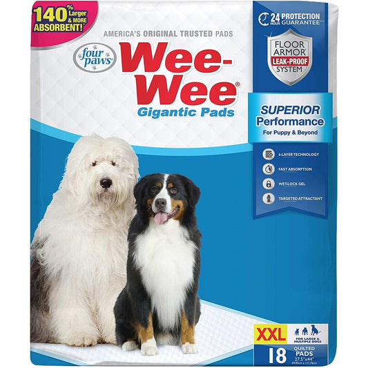 Four Paws Gigantic Wee Wee Pads 18 count