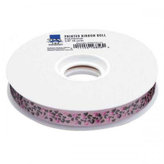 50-Yard Printed Ribbon Rolls, Cheetah