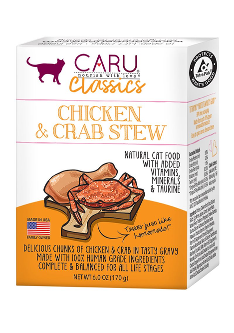 CARU Classics Chicken & Crab Stew for Cats, 5.5 oz (Case of 12)