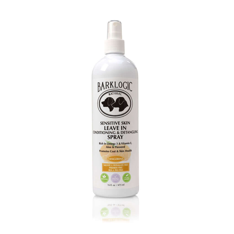 BarkLogic Sensitive Skin Leave In Conditioning & Detangling Spray, Tangerine