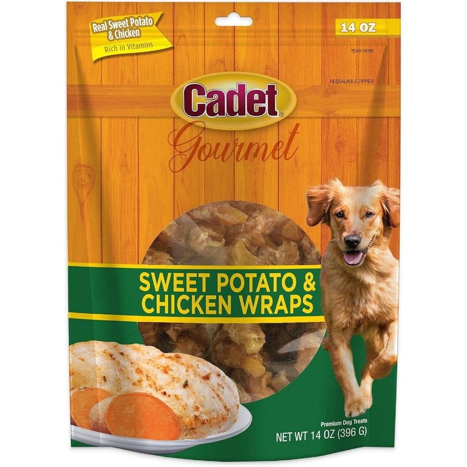 Cadet Gourmet Sweet Potato and Chicken Wraps for Dogs, 14 oz