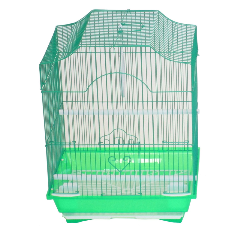 YML Cornerless Flat Top Cage, Medium - 13.3"x10.8"x16.5", GREEN