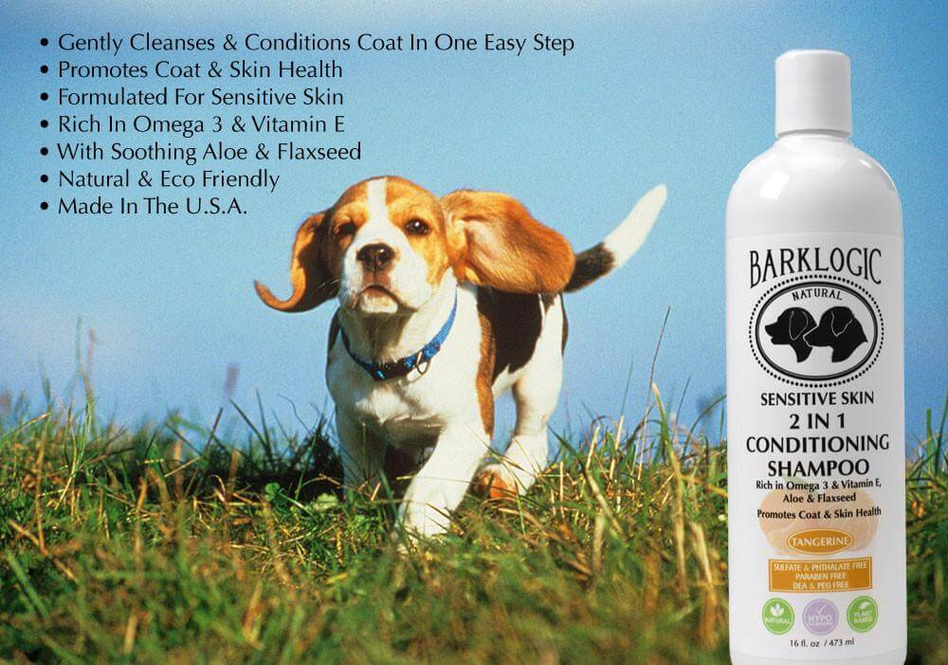 BarkLogic Sensitive Skin 2 in 1 Conditioning Shampoo, Tangerine