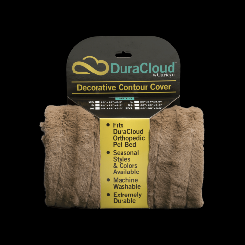 DuraCloud Orthopedic Pet Bed and Crate Pad Contour Cover, Large, Mocha