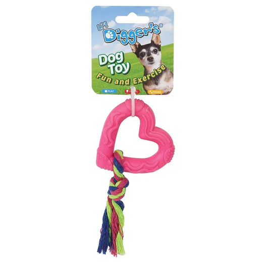 DGR TPR Heart and Rope Toy Pink