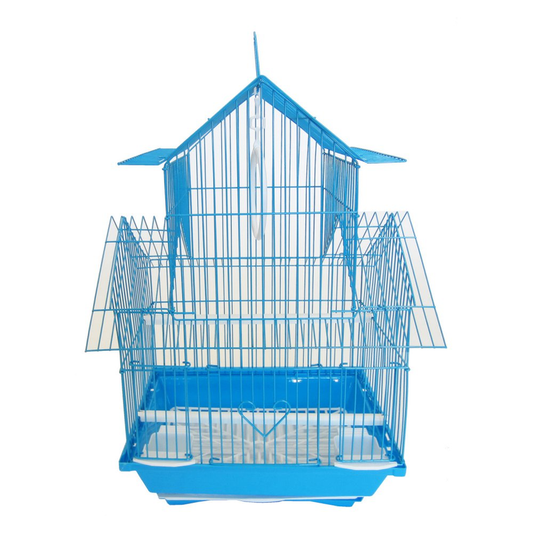 YML Pagoda Top Parakeet Cage, Small - 11"x9"x16", BLUE