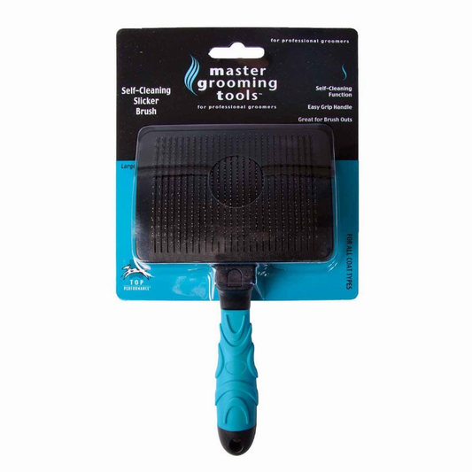 MGT Self-cleaning slicker brush L Blu