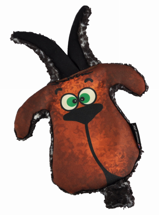 Grazer Goat Dog Toy, Tan/Black