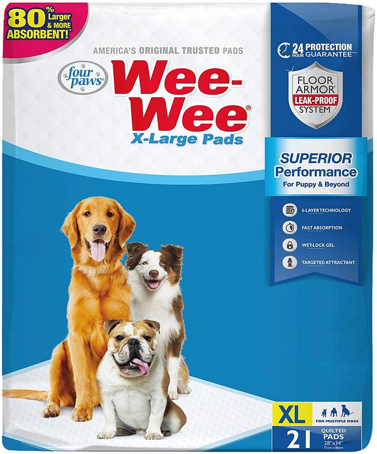 Four Paws X-Large Wee Wee Pads for Dogs 21 count