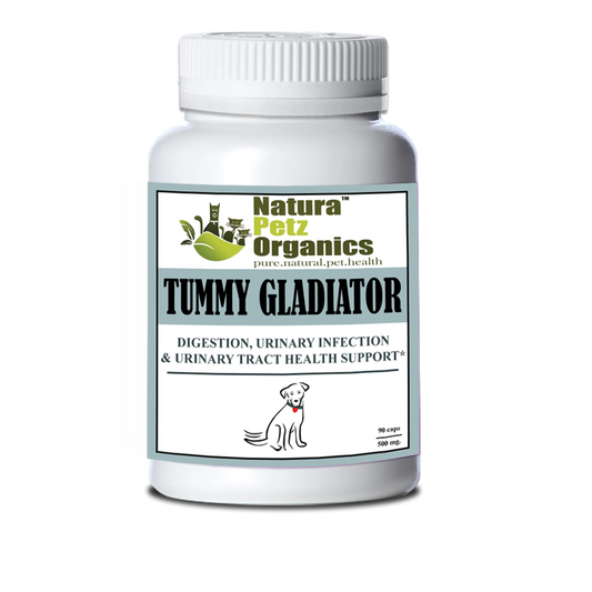 Tummy Gladiator - Digestion, Adjunctive Reflux & Urinary Tract for Dogs, 150 caps