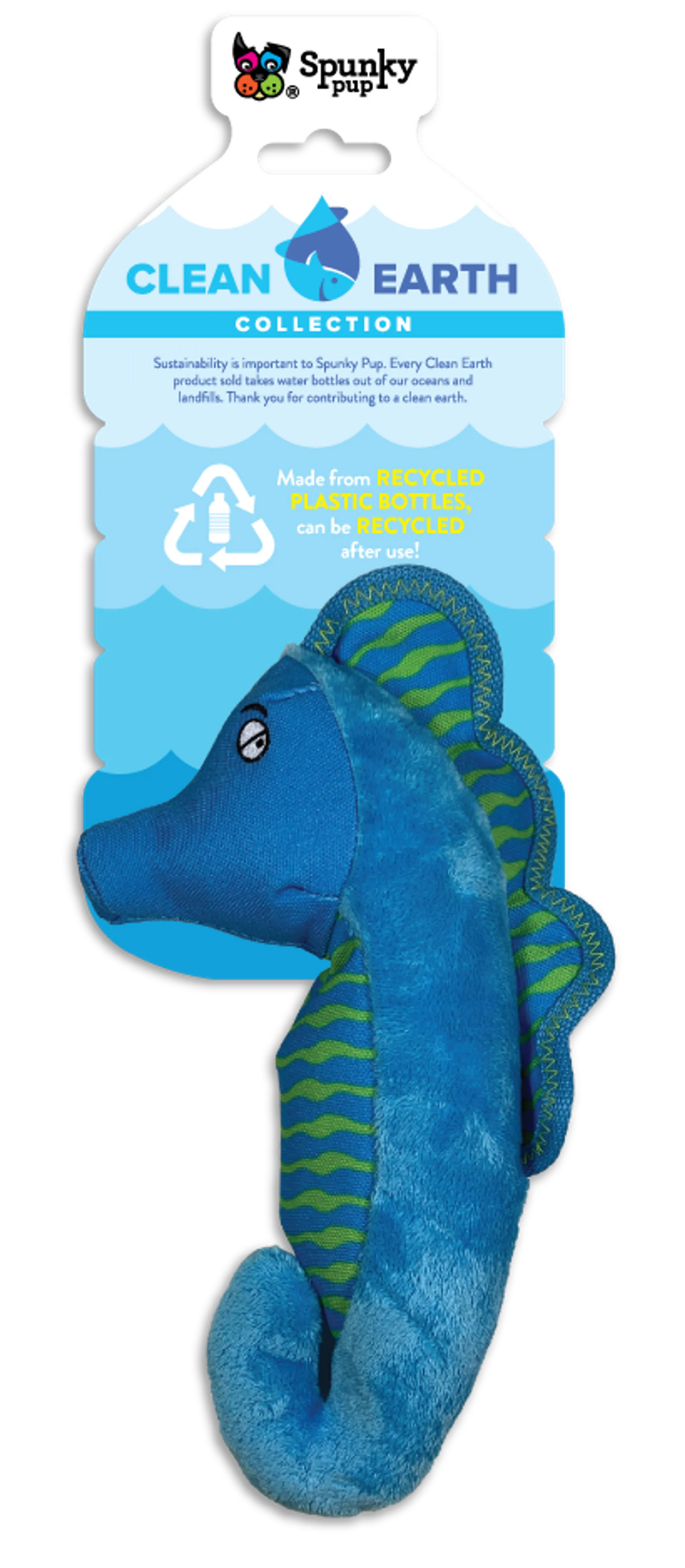 Clean Earth Plush Toy, Seahorse, Small