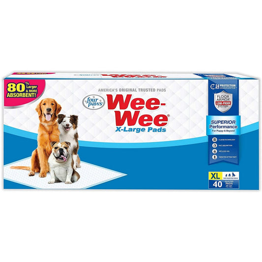 Four Paws X-Large Wee Wee Pads for Dogs, 40 ct