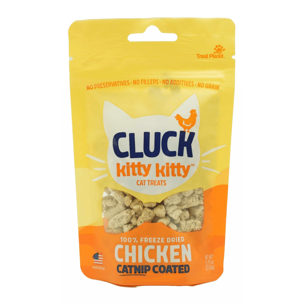 Kitty Kitty Cluck Freeze Dried Chicken Treat with Catnip Coating 0.75 oz