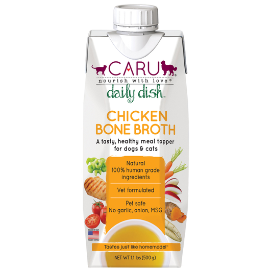 CARU Daily Dish Chicken Bone Broth for Dogs & Cats, 12 lbs(Case of 12)