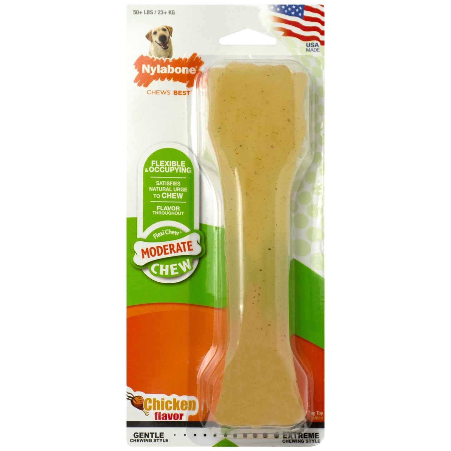 Nylabone Moderate Chew Dog Chew Toy Chicken Souper