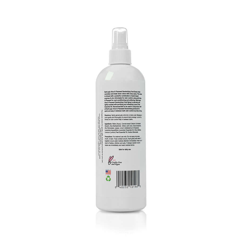 BarkLogic Aloe & Flaxseed Deodorizing Coat Spray, Lemon Tree