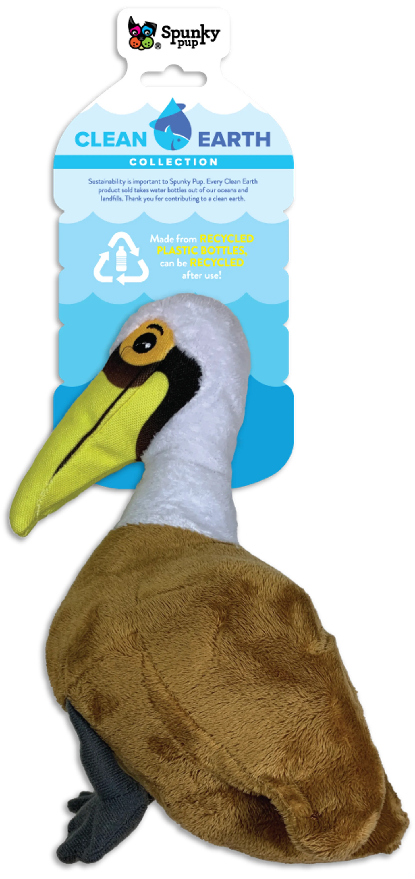 Clean Earth Plush Toy, Pelican, Small