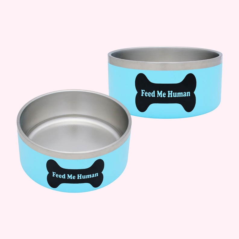 Feed Me Human Blue Food Bowl,