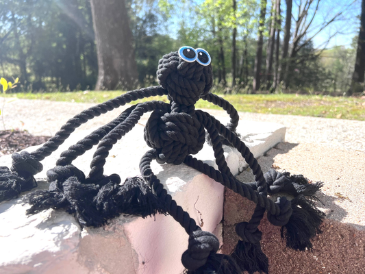 Black Spider Dog Handmade Rope Toys