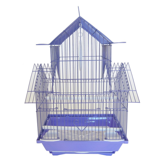 YML Pagoda Top Parakeet Cage, Small - 11"x9"x16", PURPLE