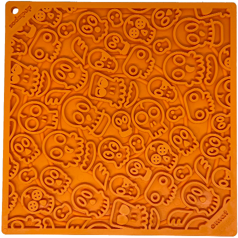 Zombie Design Emat Enrichment Lick Mat, Orange