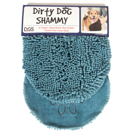 DGS Pet Products Dirty Dog Shammy Towel Pacific Blue 13" x 31" x 0.5"