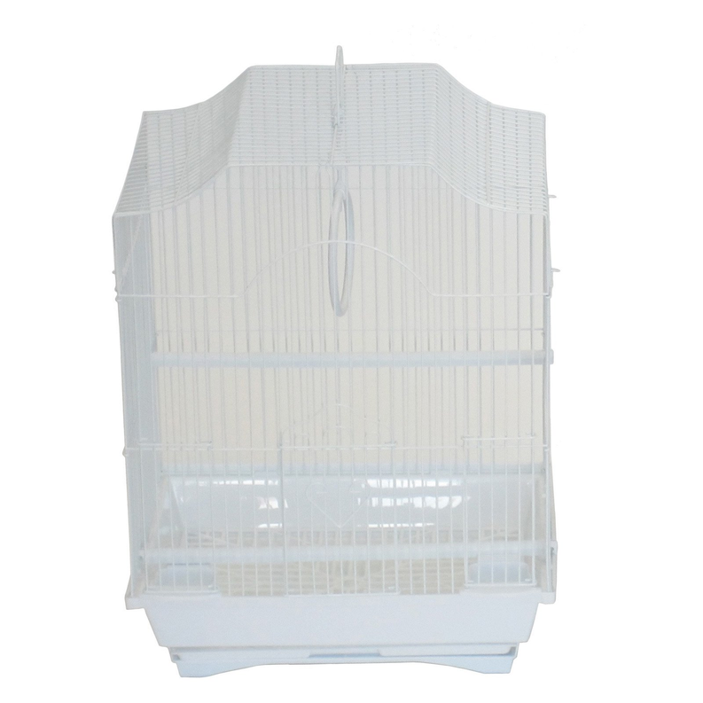 YML Cornerless Flat Top Cage, Medium - 13.3"x10.8"x16.5", WHITE