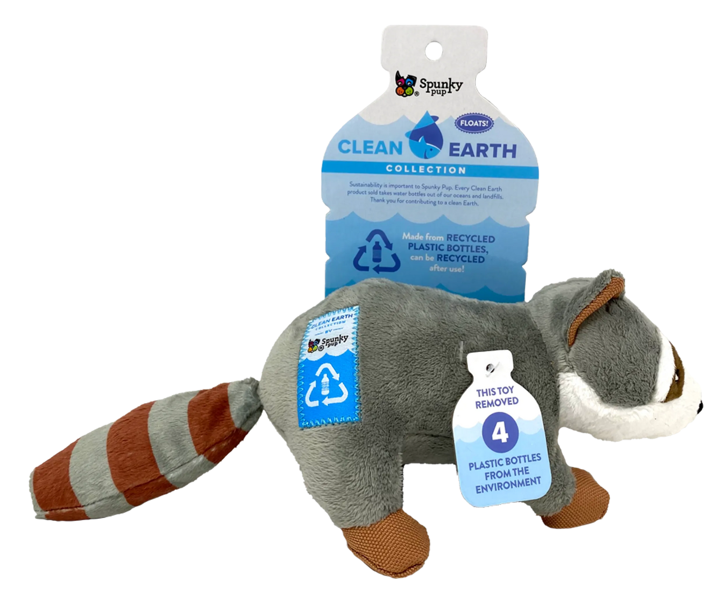 Clean Earth Plush Toy, Raccoon, Large