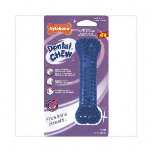 Nylabone Dog Dental Chew Bone Blue 5" x 1.75" x 1.75"