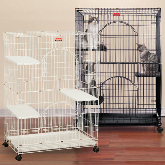 PS Foldable Cat Cage 35.5Lx24Wx48 Black