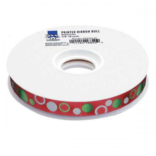 50-Yard Printed Ribbon Rolls 50 Yards Circles