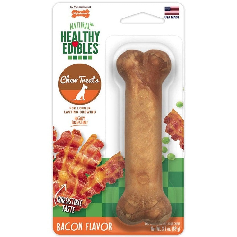 Nylabone Healthy Edibles Chews Bacon Wolf, 1 ct